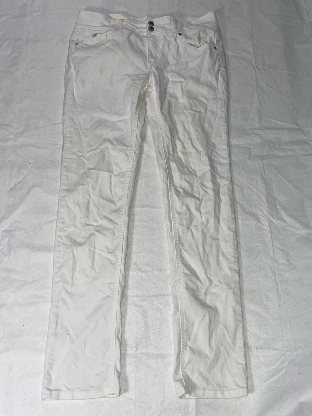 Wax Jeans 11 White Denim Cotton Blend Skinny Jeans Preppy Classic